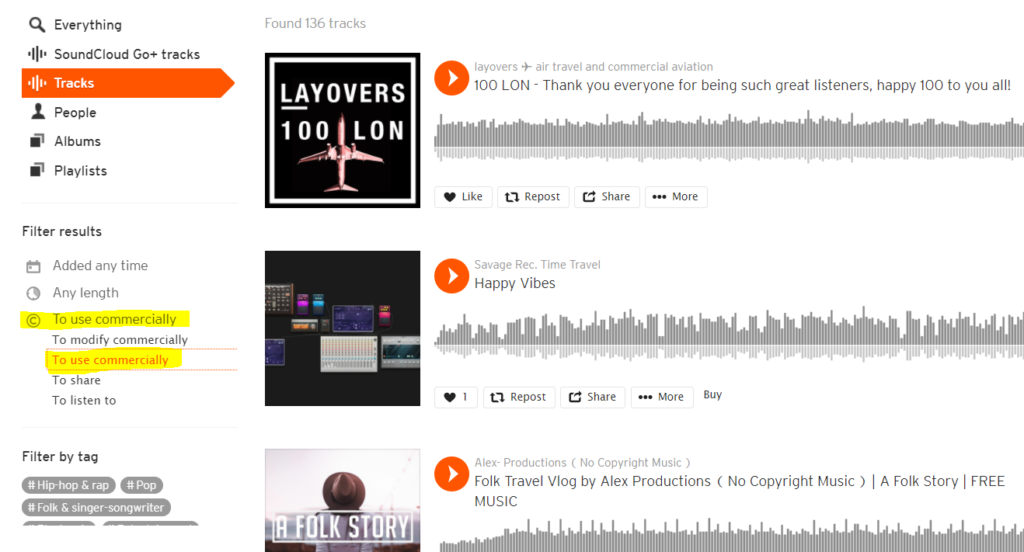 Soundcloud: Musik zur kommerziellen Nutzung